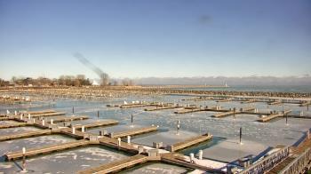 Weather camera view of Waukegan Harbor and Marina.