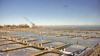 Weather camera view of Waukegan Harbor and Marina.