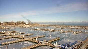 Weather camera view of Waukegan Harbor and Marina.