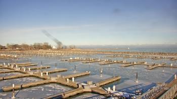Weather camera view of Waukegan Harbor and Marina.