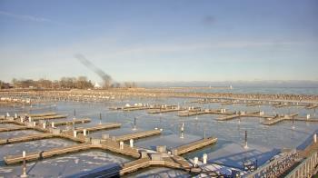Weather camera view of Waukegan Harbor and Marina.