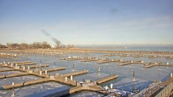 Weather camera view of Waukegan Harbor and Marina.