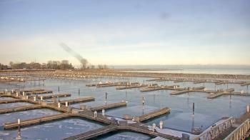 Weather camera view of Waukegan Harbor and Marina.