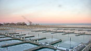 Weather camera view of Waukegan Harbor and Marina.