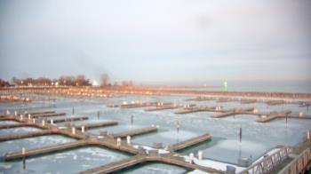 Weather camera view of Waukegan Harbor and Marina.