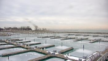 Weather camera view of Waukegan Harbor and Marina.