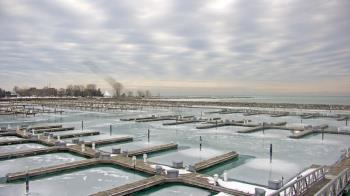 Weather camera view of Waukegan Harbor and Marina.