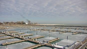 Weather camera view of Waukegan Harbor and Marina.