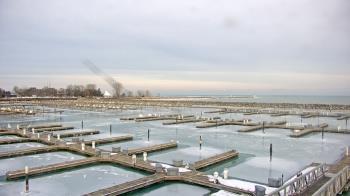 Weather camera view of Waukegan Harbor and Marina.