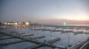 Weather camera view of Waukegan Harbor and Marina.
