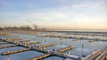 Weather camera view of Waukegan Harbor and Marina.