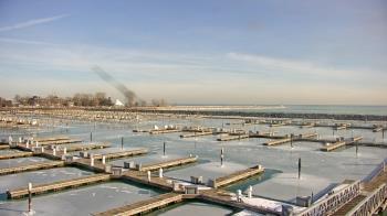 Weather camera view of Waukegan Harbor and Marina.