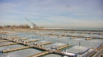 Weather camera view of Waukegan Harbor and Marina.