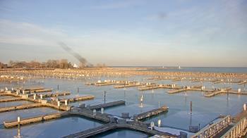 Weather camera view of Waukegan Harbor and Marina.