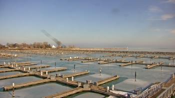 Weather camera view of Waukegan Harbor and Marina.
