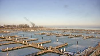 Weather camera view of Waukegan Harbor and Marina.