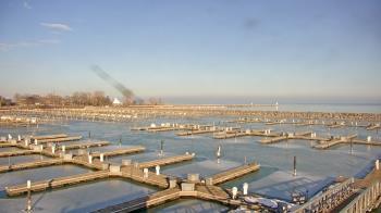 Weather camera view of Waukegan Harbor and Marina.