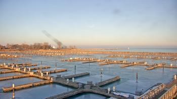 Weather camera view of Waukegan Harbor and Marina.