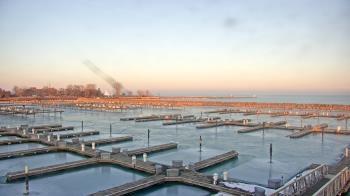 Weather camera view of Waukegan Harbor and Marina.