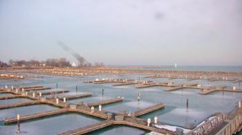 Weather camera view of Waukegan Harbor and Marina.