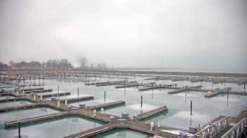 Weather camera view of Waukegan Harbor and Marina.