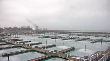 Weather camera view of Waukegan Harbor and Marina.