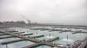Weather camera view of Waukegan Harbor and Marina.
