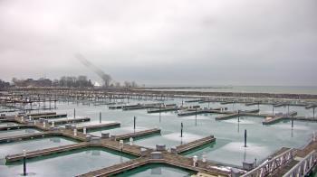 Weather camera view of Waukegan Harbor and Marina.