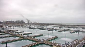 Weather camera view of Waukegan Harbor and Marina.