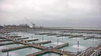Weather camera view of Waukegan Harbor and Marina.