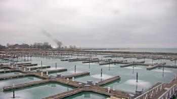 Weather camera view of Waukegan Harbor and Marina.