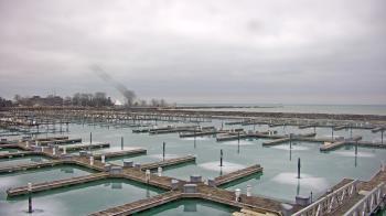 Weather camera view of Waukegan Harbor and Marina.