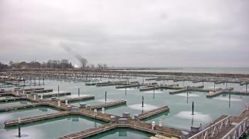 Weather camera view of Waukegan Harbor and Marina.