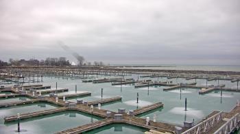 Weather camera view of Waukegan Harbor and Marina.