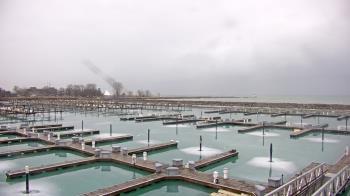 Weather camera view of Waukegan Harbor and Marina.