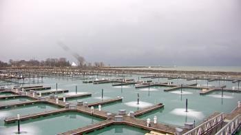 Weather camera view of Waukegan Harbor and Marina.
