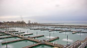 Weather camera view of Waukegan Harbor and Marina.
