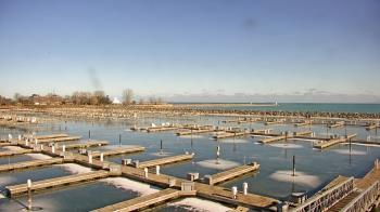 Weather camera view of Waukegan Harbor and Marina.