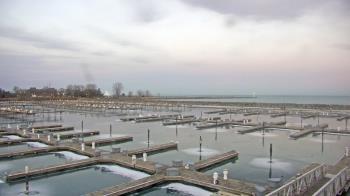 Weather camera view of Waukegan Harbor and Marina.