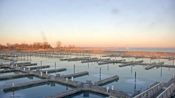 Weather camera view of Waukegan Harbor and Marina.