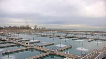 Weather camera view of Waukegan Harbor and Marina.