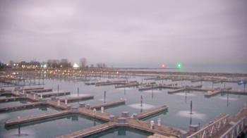 Weather camera view of Waukegan Harbor and Marina.