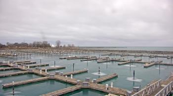Weather camera view of Waukegan Harbor and Marina.