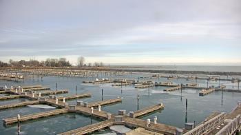 Weather camera view of Waukegan Harbor and Marina.