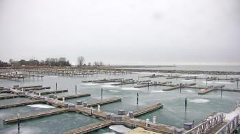 Weather camera view of Waukegan Harbor and Marina.