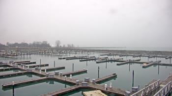 Weather camera view of Waukegan Harbor and Marina.