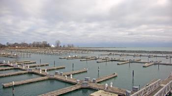 Weather camera view of Waukegan Harbor and Marina.