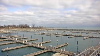Weather camera view of Waukegan Harbor and Marina.