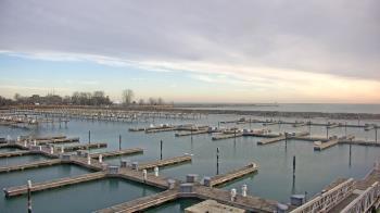 Weather camera view of Waukegan Harbor and Marina.