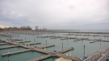 Weather camera view of Waukegan Harbor and Marina.